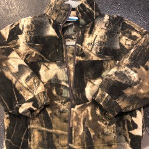 Columbia camo fleece jacket